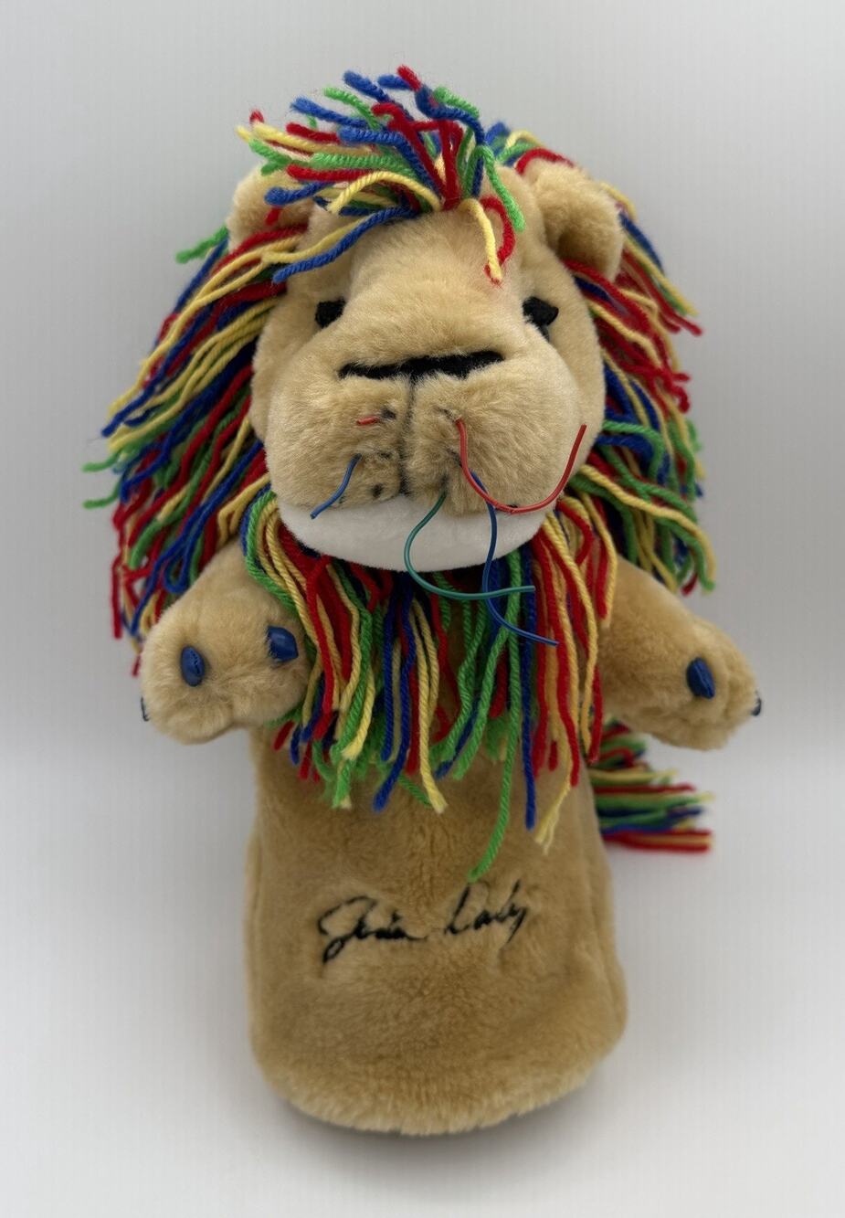 Vintage John Daly Winning Edge Designs Plush Lion Golf Club Driver Cover Yarn